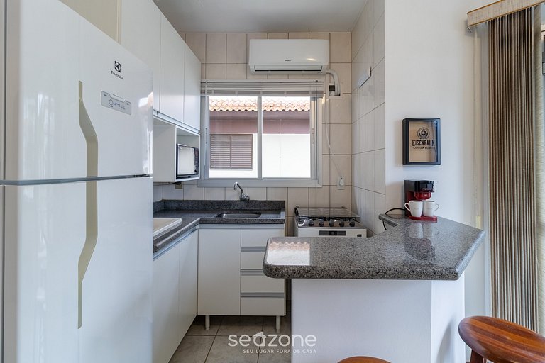 Ap con Balcón, a 600 m del Mar en Jurerê CIE0202