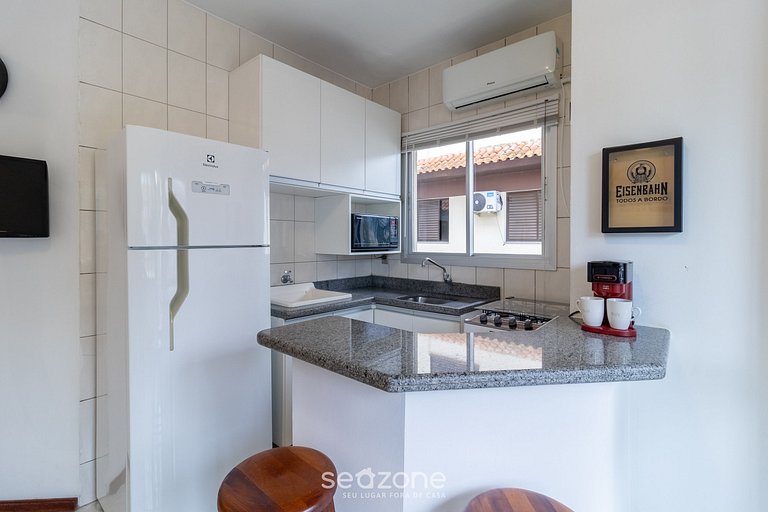 Ap con Balcón, a 600 m del Mar en Jurerê CIE0202