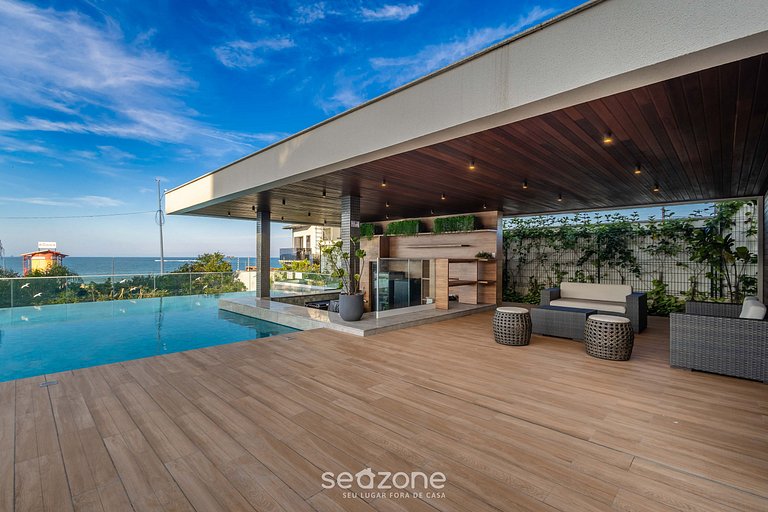 Apto c/ piscina e churrasq a 140m da Praia SHC1103