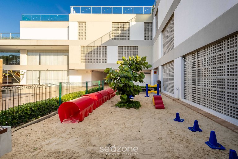 Apto c/ piscina e churrasq a 140m da Praia SHC1103