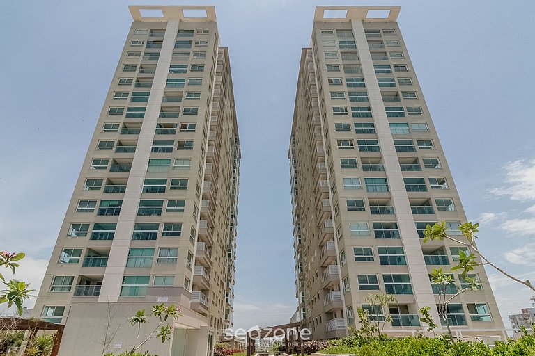 Apto vista mar c/ churrasq. 50m da Praia SHC0606