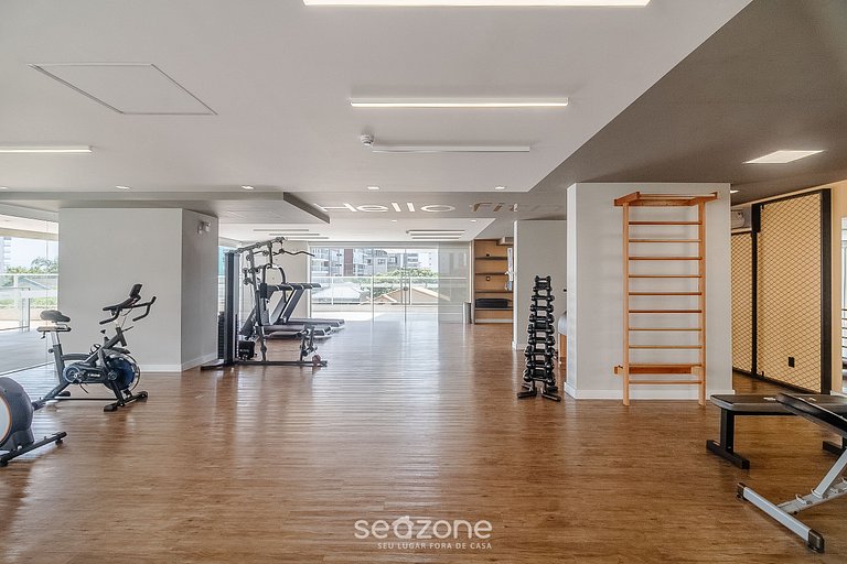 Apt 3Qt c/ Vista mar e churrasq. SHC1601