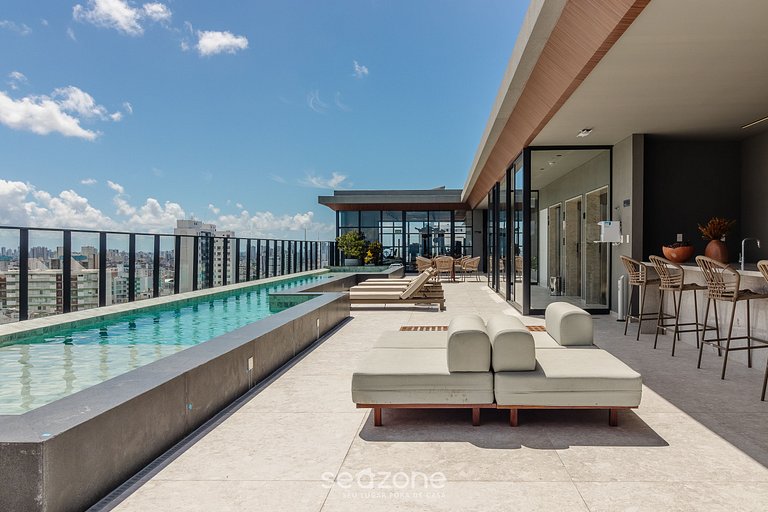 Studio c/ Varanda e Vista Mar em Vitória - LIV1011