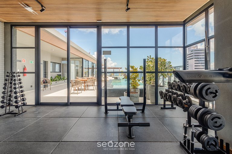 Studio en Cond. con Piscina y Vista Mar LIV0710