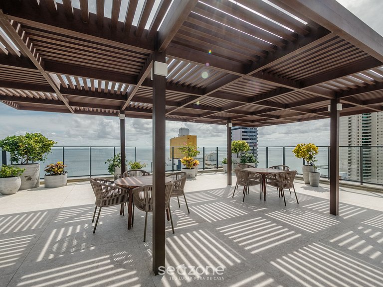 Studio próximo ao mar em cond. c/ piscina LIV0907