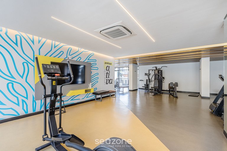 Hospede-se c/ academia e piscina no Centro ECL1902