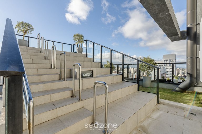 Hospede-se c/ academia e piscina no Centro ECL1902