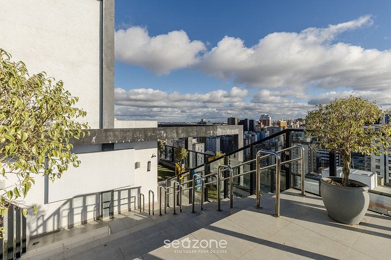 Hospede-se c/ academia e piscina no Centro ECL1902