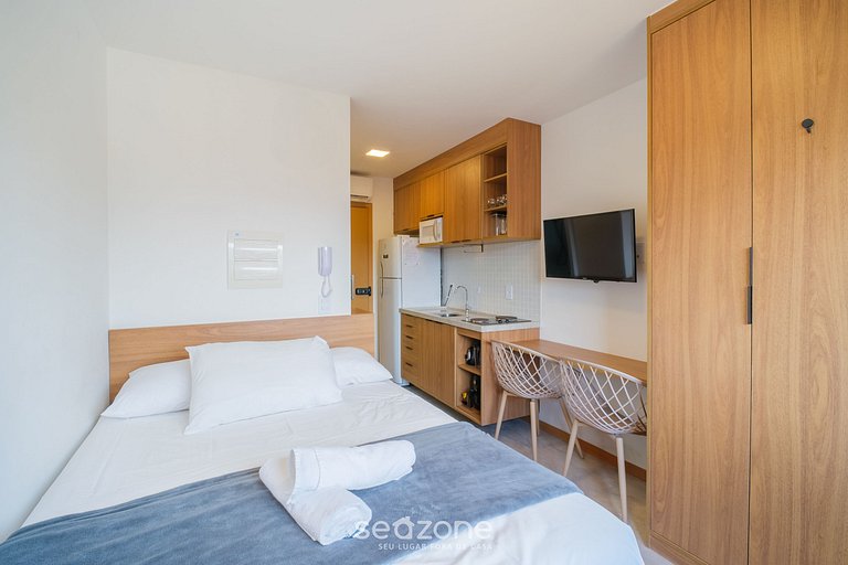 Studio 300m do Mar e Piscina na Cobertura SOA0406