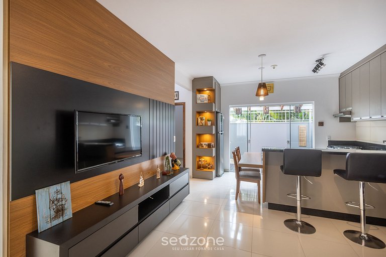 Casa 3Q Churrasq. Garagem 850m da praia RDO0025