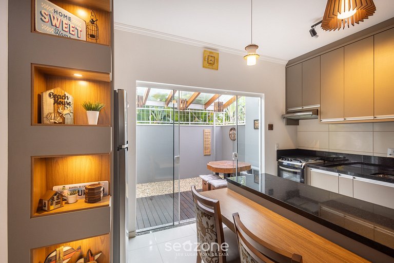 Casa 3Q Churrasq. Garagem 850m da praia RDO0025