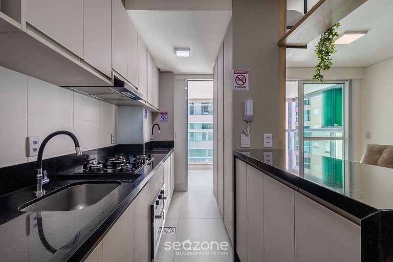 Apt 3Q Cond. Pé na Areia churrasq jacuzzi SHC0905