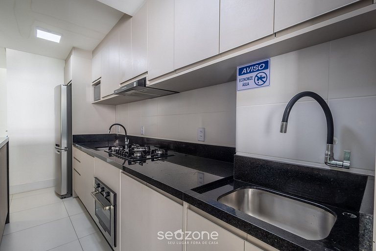 Apt 3Q Cond. Pé na Areia churrasq jacuzzi SHC0905