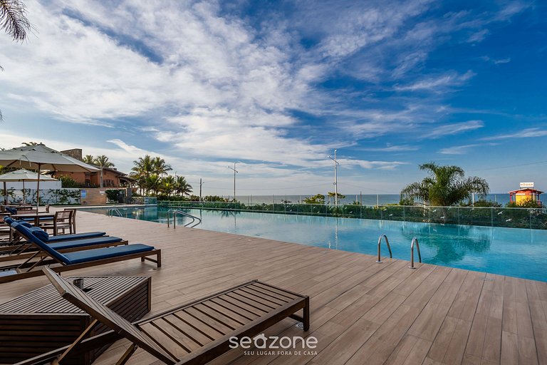 Apt 3Q Cond. Pé na Areia churrasq jacuzzi SHC0905