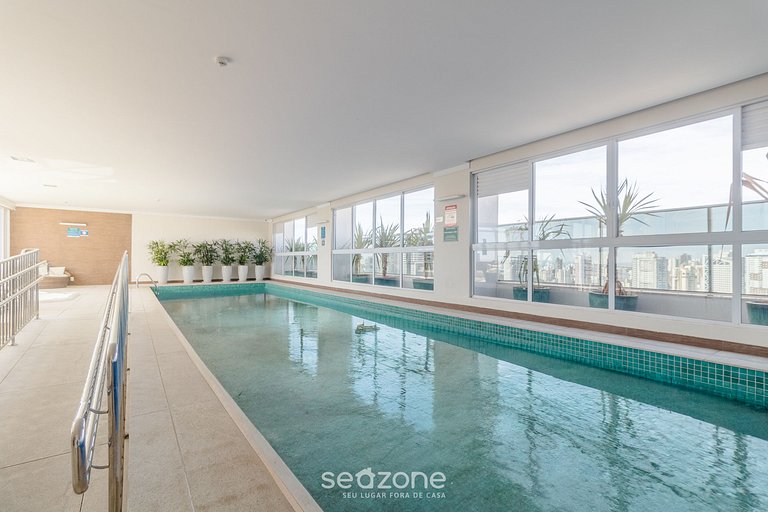 Studio c/ balcón en condominio con piscina WBU2615