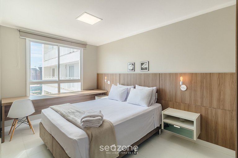 Studio c/ varanda em cond. c/ piscina - WBU2615