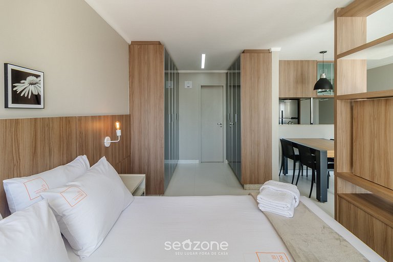 Studio c/ balcón en condominio con piscina WBU2615