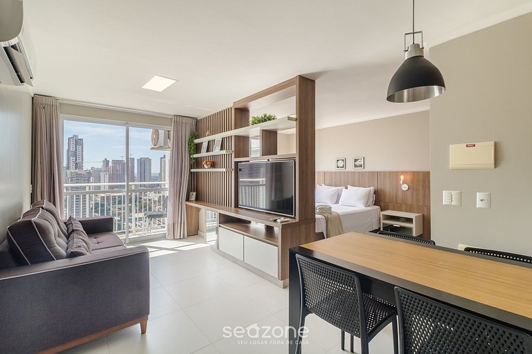 Studio c/ balcón en condominio con piscina WBU2615