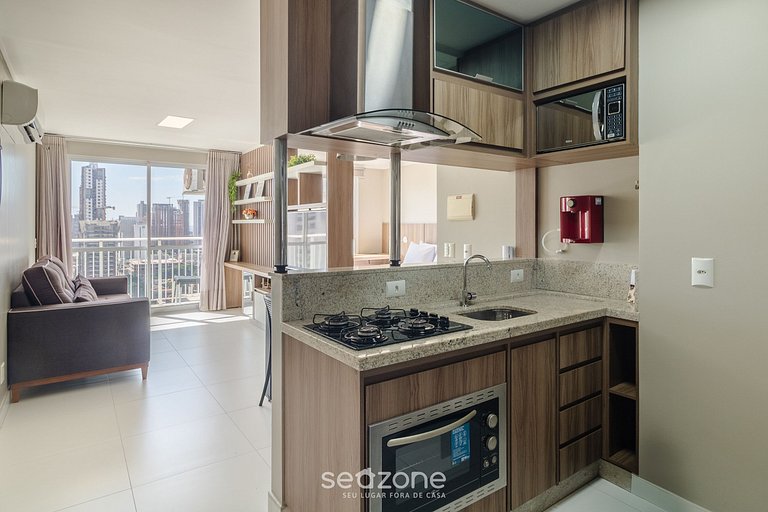 Studio c/ balcón en condominio con piscina WBU2615