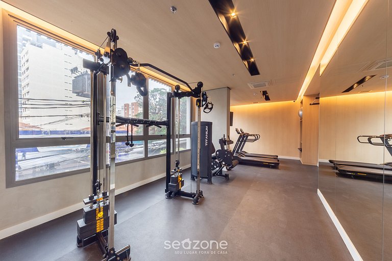 Studio c/ varanda 450m do Allianz Parque | DIO1602