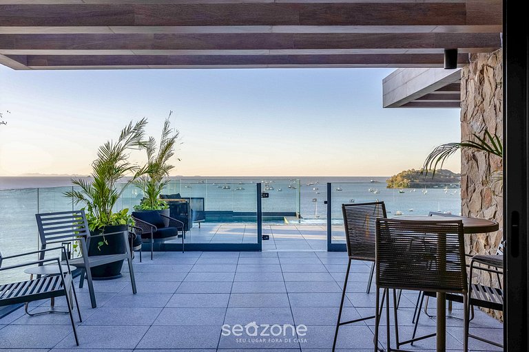 Studio em condomínio beira-mar c/ piscina PSO0709