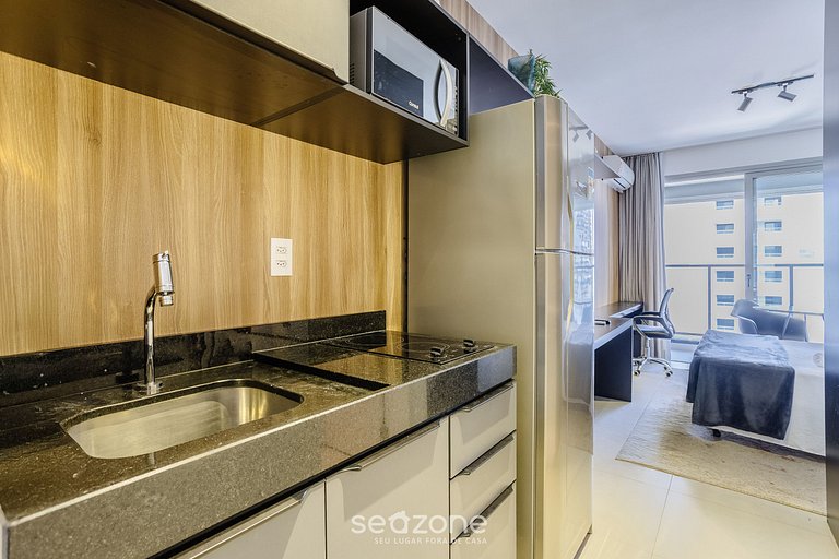 Studio c/ varanda 750m do Allianz Parque - VAS1009