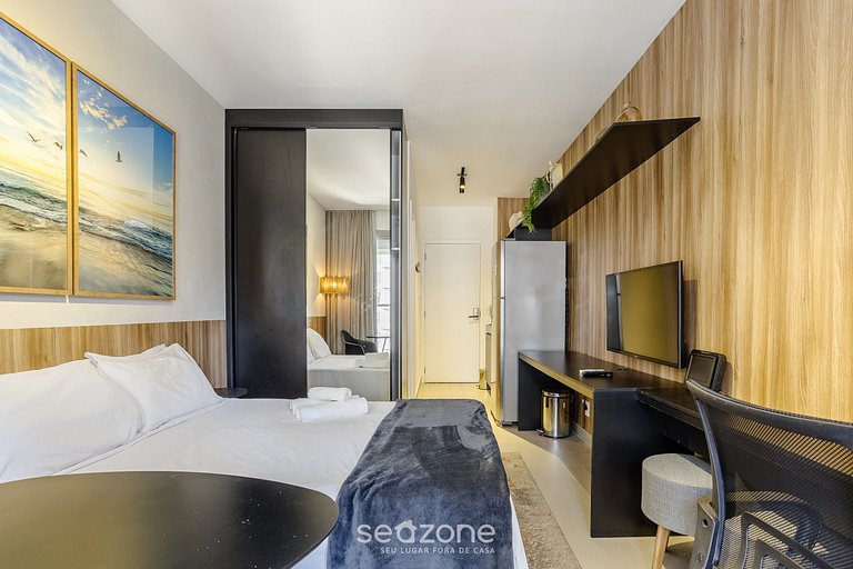 Studio c/ varanda 750m do Allianz Parque - VAS1009