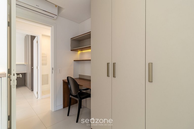 Apto moderno a 240m del mar en Jurerê JRR309