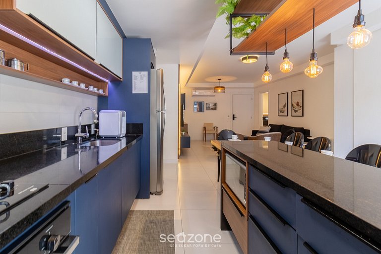 Apto moderno a 240m del mar en Jurerê JRR309