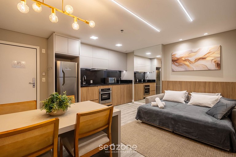 Depto c/ piscina y gym 350m Meia Praia IFT0808