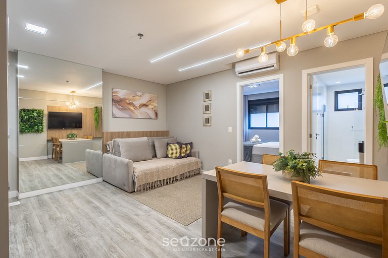 Depto c/ piscina y gym 350m Meia Praia IFT0808