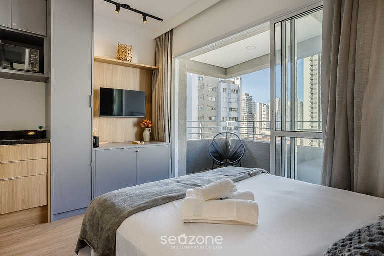 Apto con balcón a 5 min Allianz Parque ODE1710