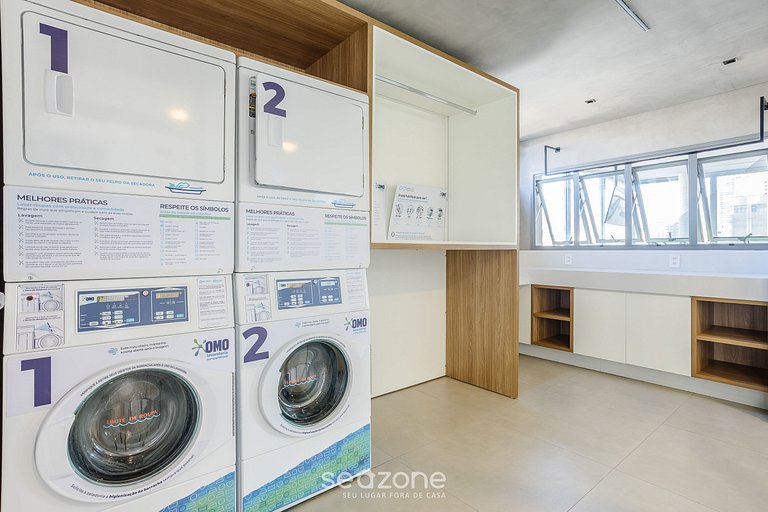 Alojamientos en condominio con piscina, gimnasio y lavanderí