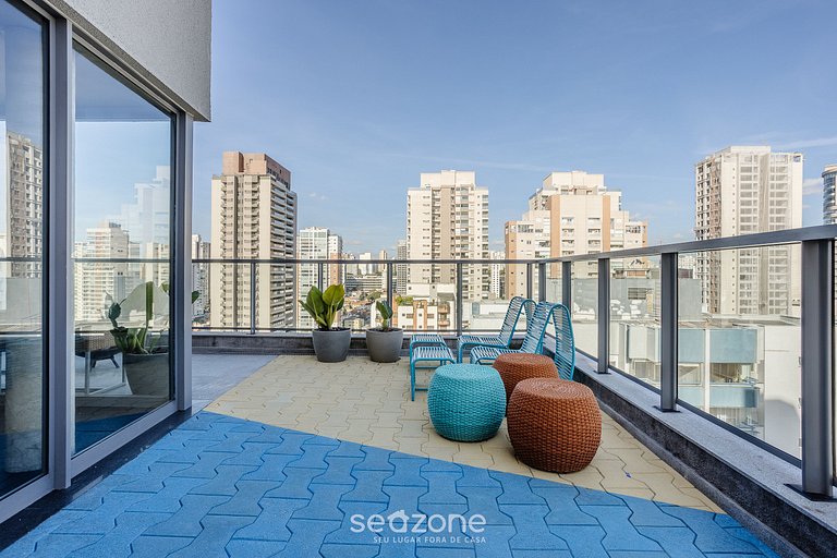 Alojamientos en condominio con piscina, gimnasio y lavanderí