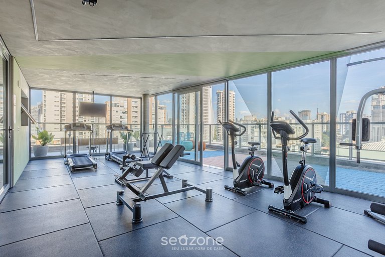 Alojamientos en condominio con piscina, gimnasio y lavanderí