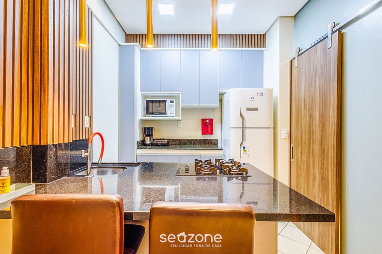 Apt completo com varanda, Setor Sudoeste - POR0017