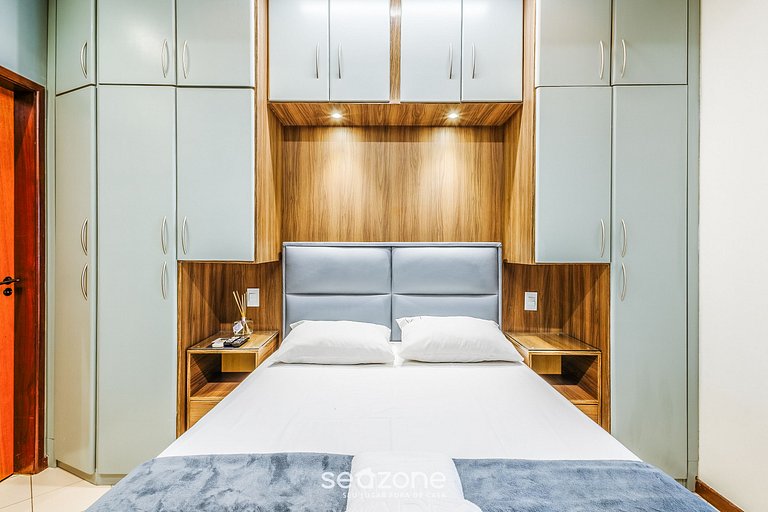 Apt completo com varanda, Setor Sudoeste - POR0017