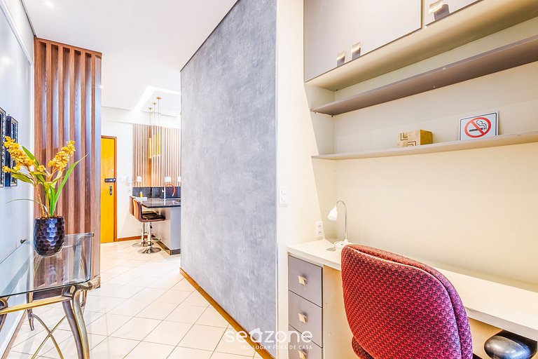 Apt completo com varanda, Setor Sudoeste - POE0017