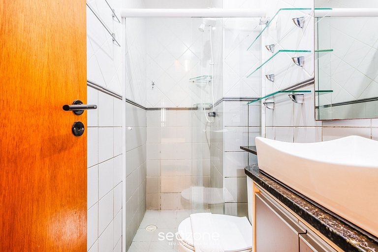 Apt completo com varanda, Setor Sudoeste - POR0017