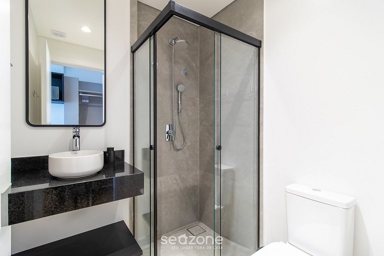 Estúdio Vista Lateral Mar 50m da Praia PSO0708