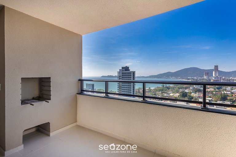 Apto c/ churrasq e vista a 400m da Praia SKL1604