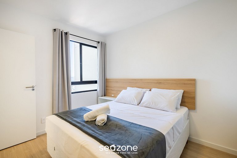 Apto c/ churrasq e vista a 400m da Praia SKL1604