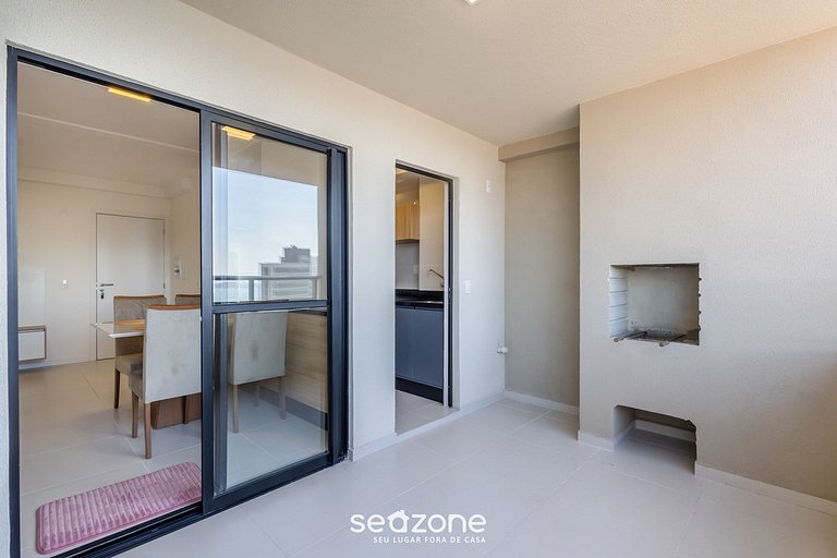 Apto c/ churrasq e vista a 400m da Praia SKL1604