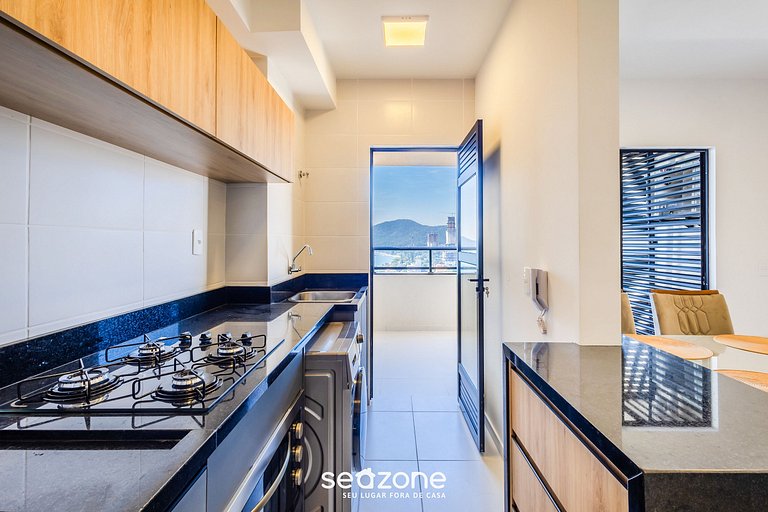 Apto c/ churrasq e vista a 400m da Praia SKL1604