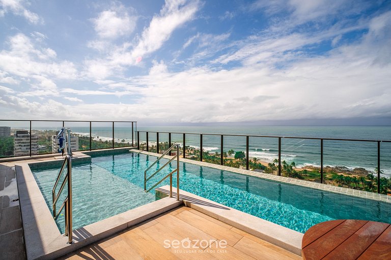 Estudio c/ balcón y vista al mar en Itapuã RGF1308