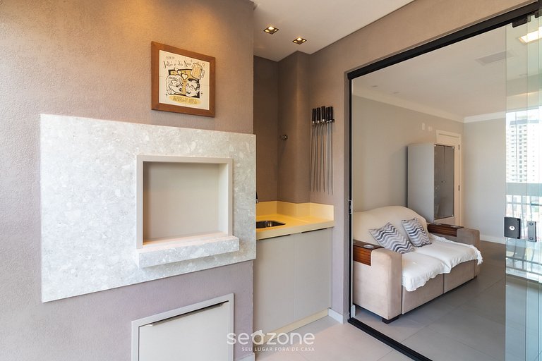 Apto c/ churrasq. vista mar 700m praia VNVA0801