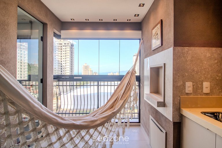 Apto c/ churrasq. vista mar 700m praia VNVA0801