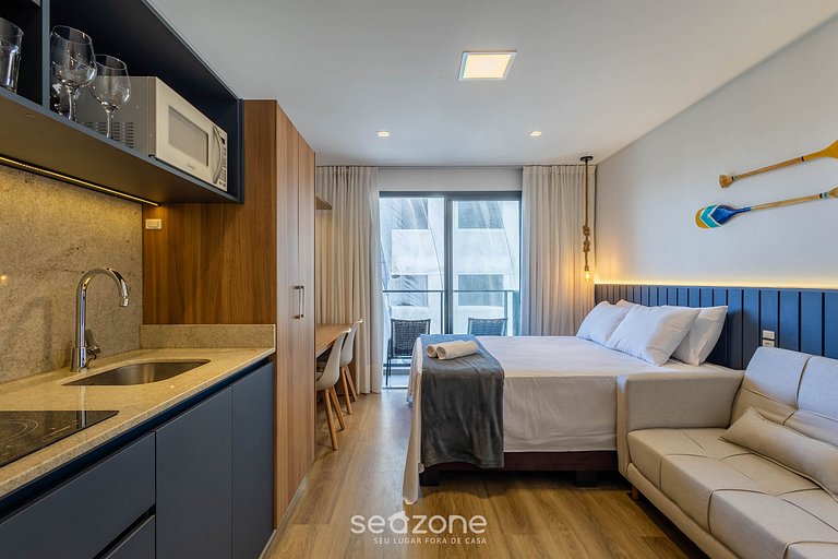 Apto completo, a pasos de la Playa Armação PSOA0707