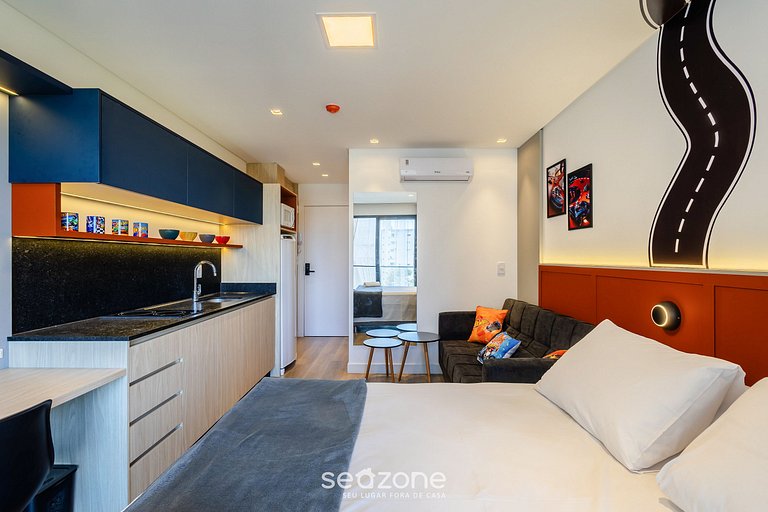 Estúdio c/tema Hot Wheels próx. Parque BC PSOB0707