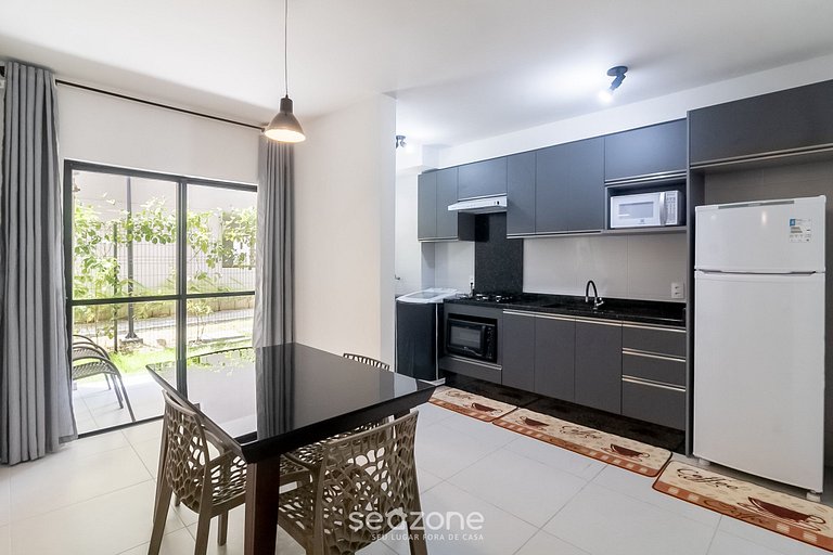 Ap de 2 h c/piscina y parrill cerca playa MCB0103